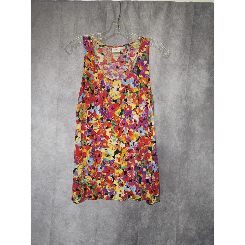 CAbi Women's Luisa Tank Top Floral Print Racer Back Shirt Style #5045 Size S